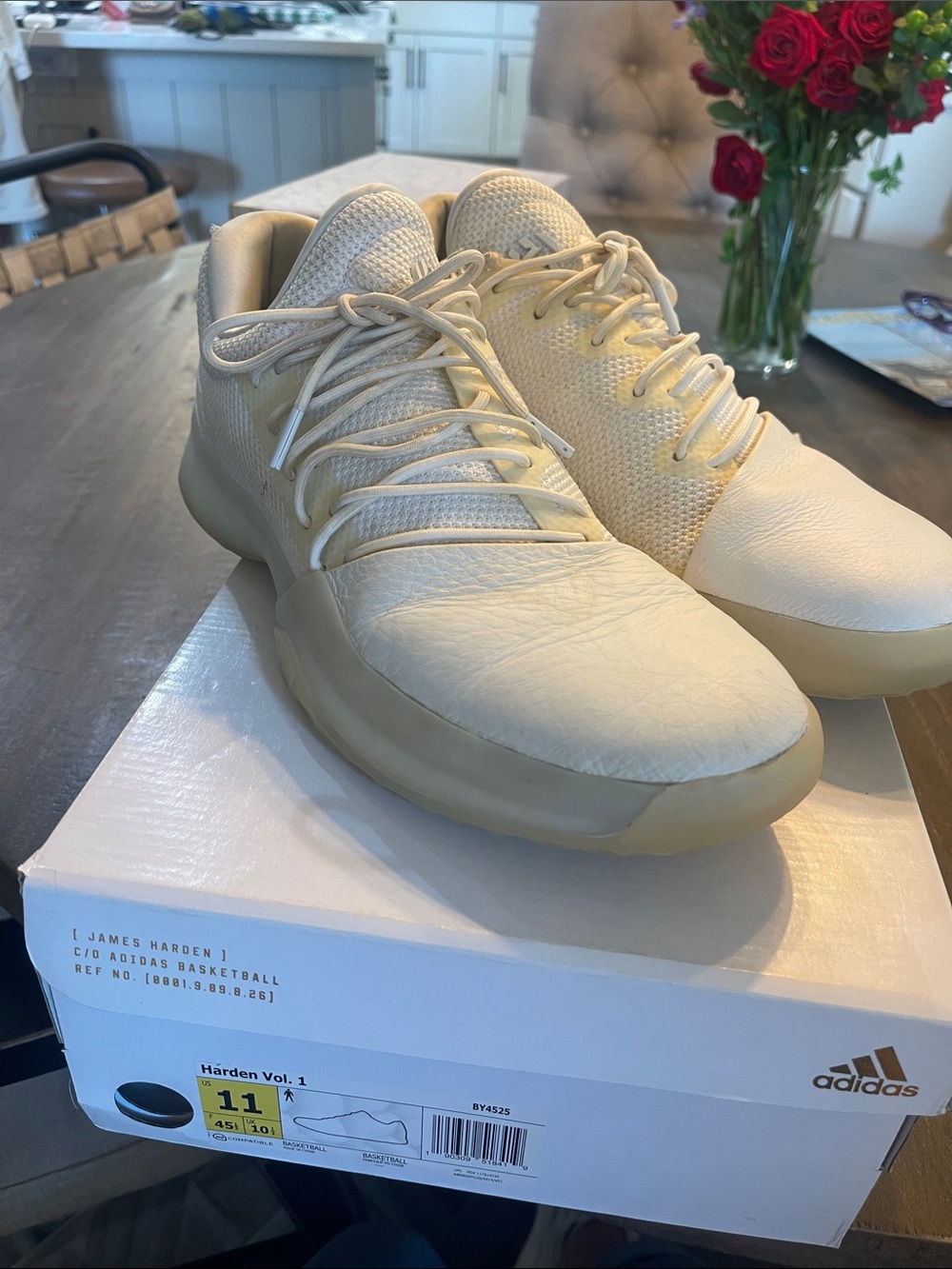 Adidas Harden Vol. 1 Men’s Basketball Shoes — Cream/Tan size 12